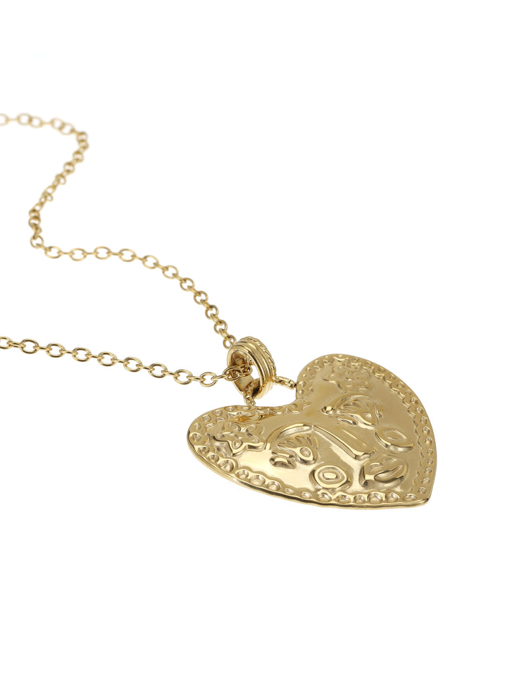 Rose & Camellia Ketting 10505 - Long Necklace Heart Smile - Goud - 70+10 CM