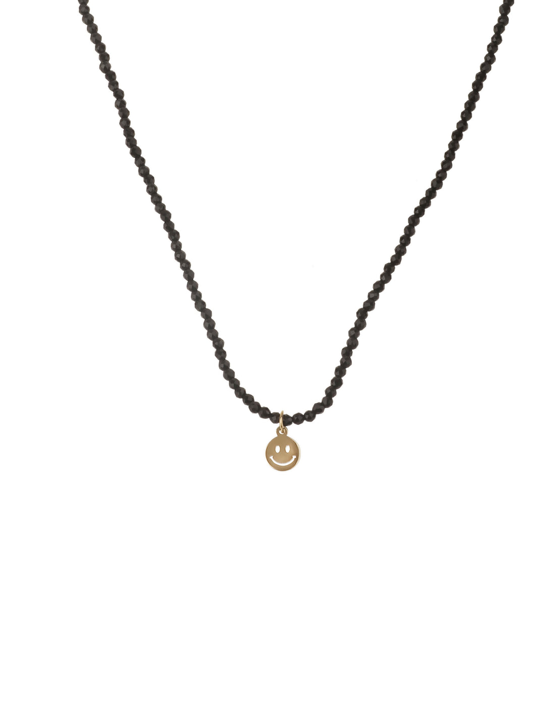 Rose & Camellia 706959 - Dames Ketting - Black Stones Smile - Goud - 36+5 CM