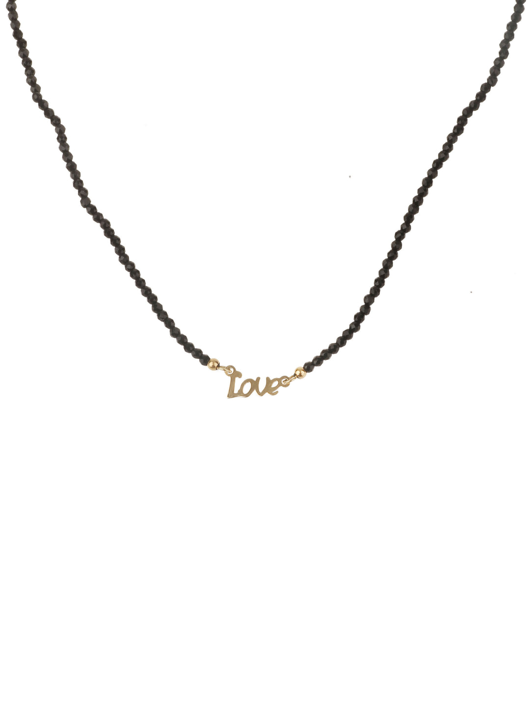 Rose & Camellia 806955 - Dames Ketting - Black Love Necklace - Goud - 36+5 CM