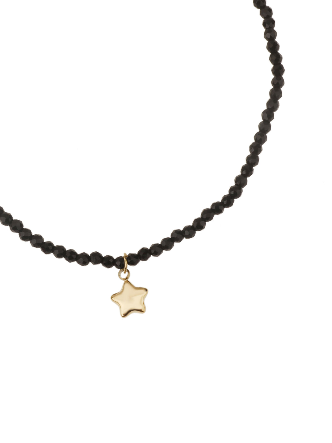 Rose & Camellia armband 3955 - Dames Armband - Black Golden Star - Elastisch - 17 cm