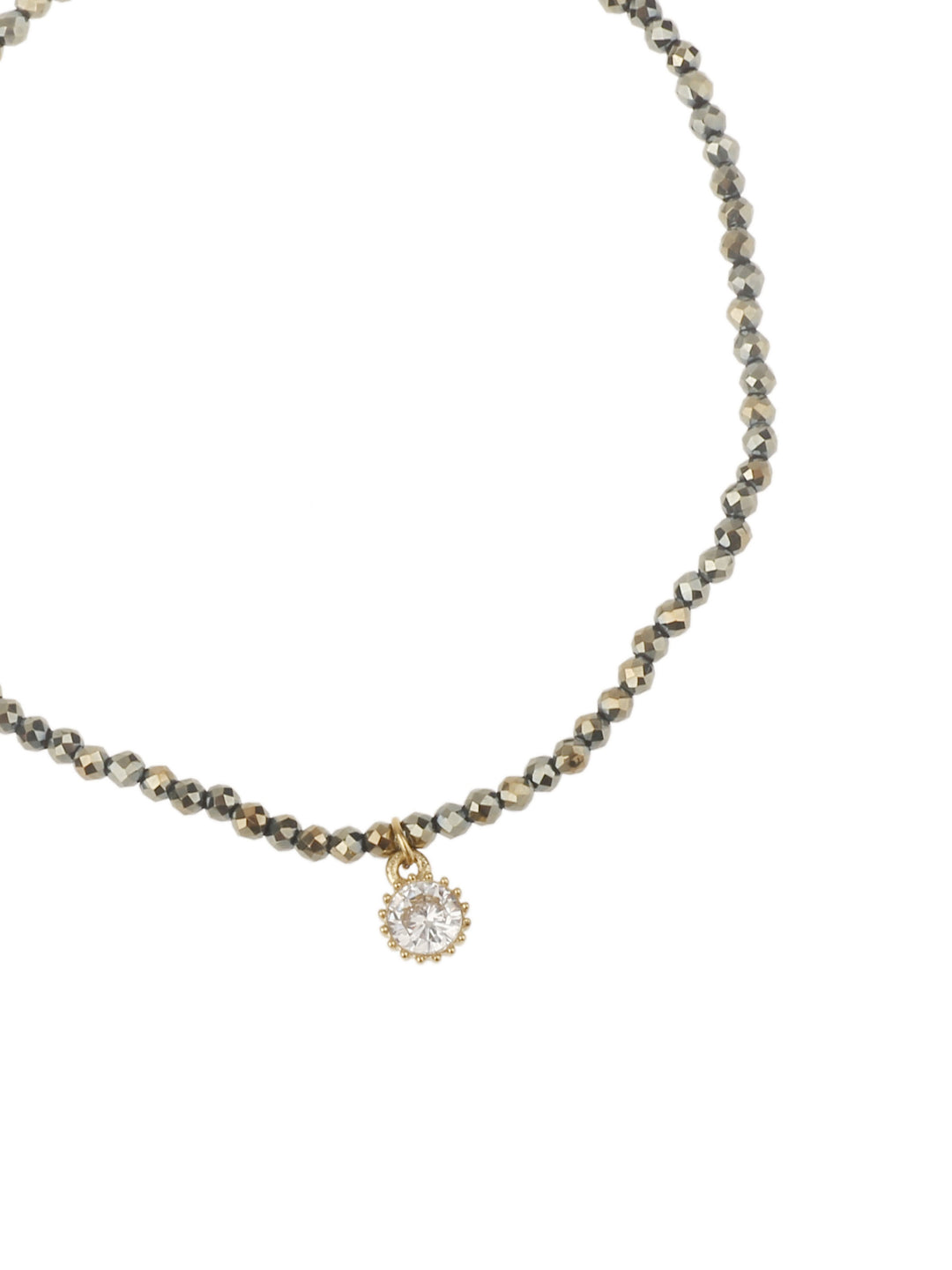 Rose & Camellia armband 3952 - Dames Armband - Blue Grey Stones - Elastisch - 17 cm