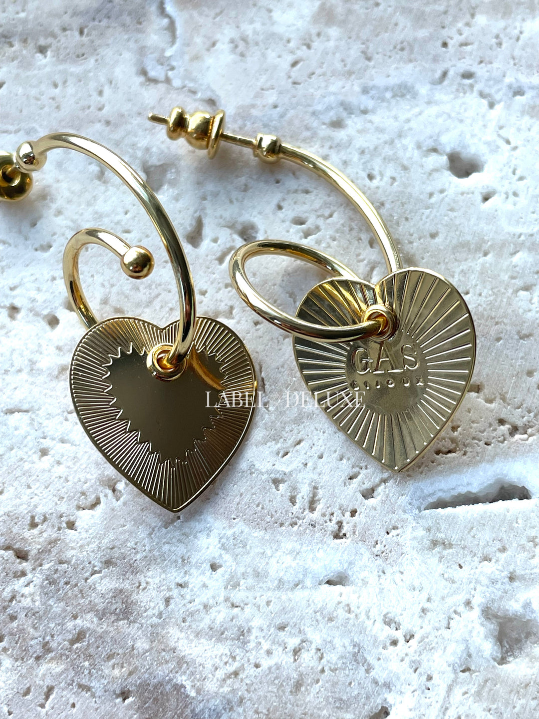 Gas Bijoux earrings 308156 - Dames Oorbellen - Céline Love Mini - Goud - 4 cm