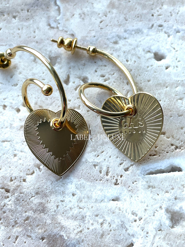 Gas Bijoux earrings 308156 - Dames Oorbellen - Céline Love Mini - Goud - 4 cm