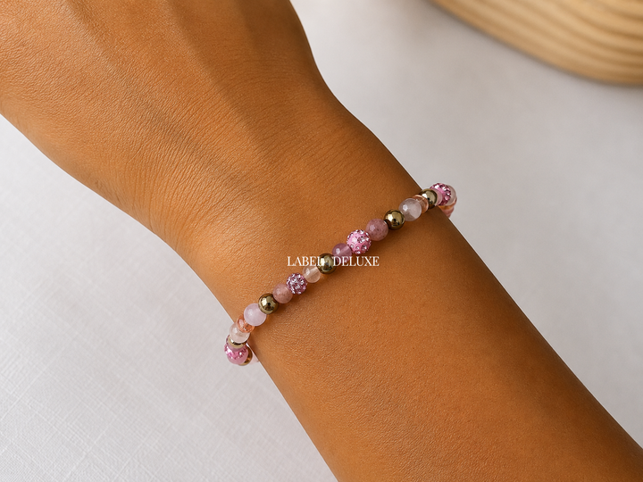 Karma Jewelry Bracelet 334455/81064 Kralen Armband Dames - Spiral Pinkie - Meerkleurig - 4 MM - 18.5 + 6 CM Verstelbaar