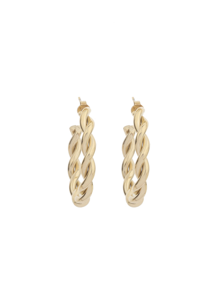 Rose & Camellia earrings 706954 - Dames Oorbellen - Twisted - Goud - 3.5 cm