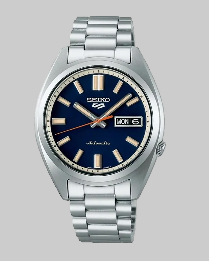 Seiko Sports Automatic SRPK-87 - Automatisch Herenhorloge - 37,4 mm - Zilverkleurig / Blauw