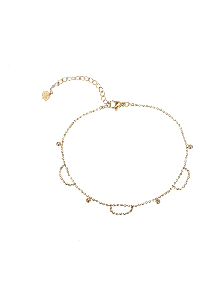 Rose & Camellia Enkelbandje 906951 - Anklet Mini Dots - Goud - 22 + 5 cm
