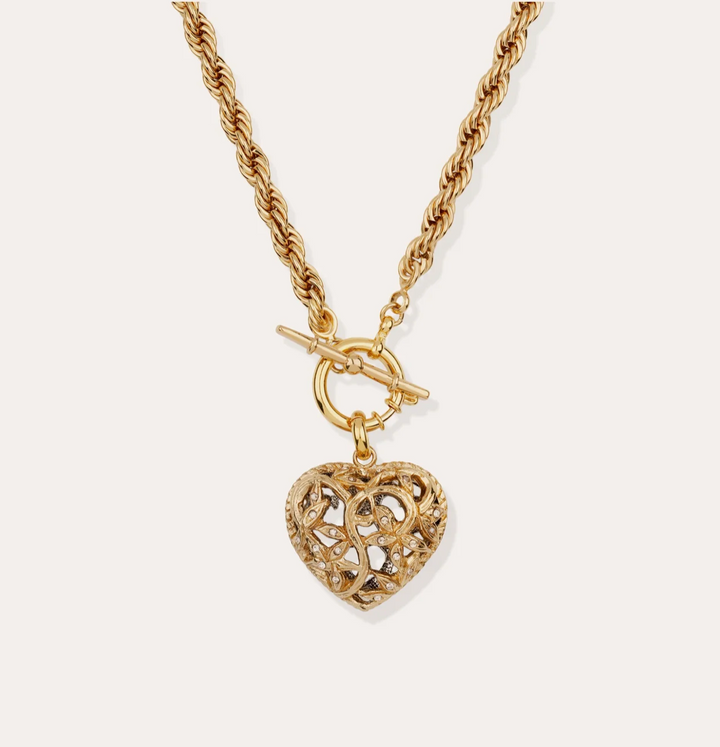 Gas Bijoux ketting 664862 - Dames Ketting - Coracao Liane Necklace Heart - Goud - 45 - 48,5 CM