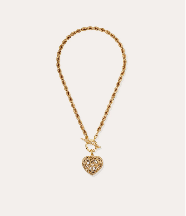 Gas Bijoux ketting 664862 - Dames Ketting - Coracao Liane Necklace Heart - Goud - 45 - 48,5 CM
