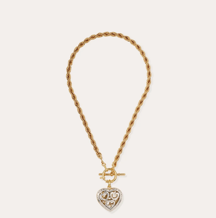 Gas Bijoux ketting 664862 - Dames Ketting - Coracao Liane Necklace Heart - Goud - 45 - 48,5 CM