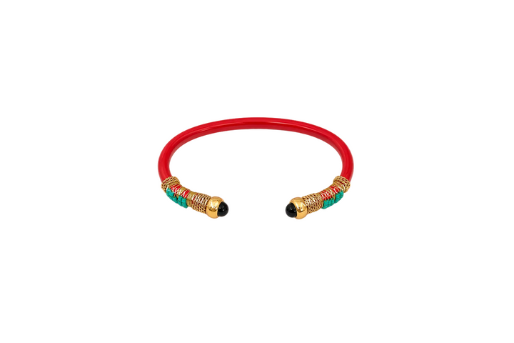 Gas Bijoux Bracelet 687793 - Dames Armband - Bracelet Sari Bis Bangle - pink blue black gold - 16 CM