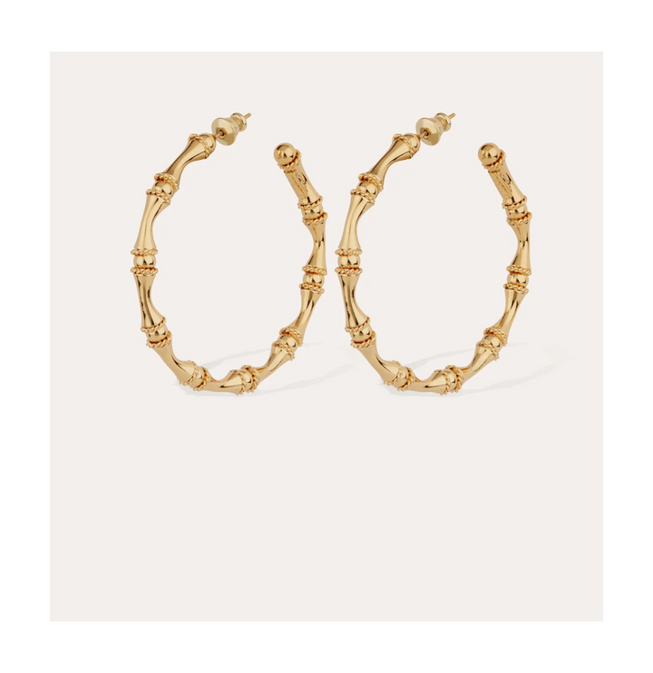 Bambou Hoop 714699 - Dames Oorbellen - Goud