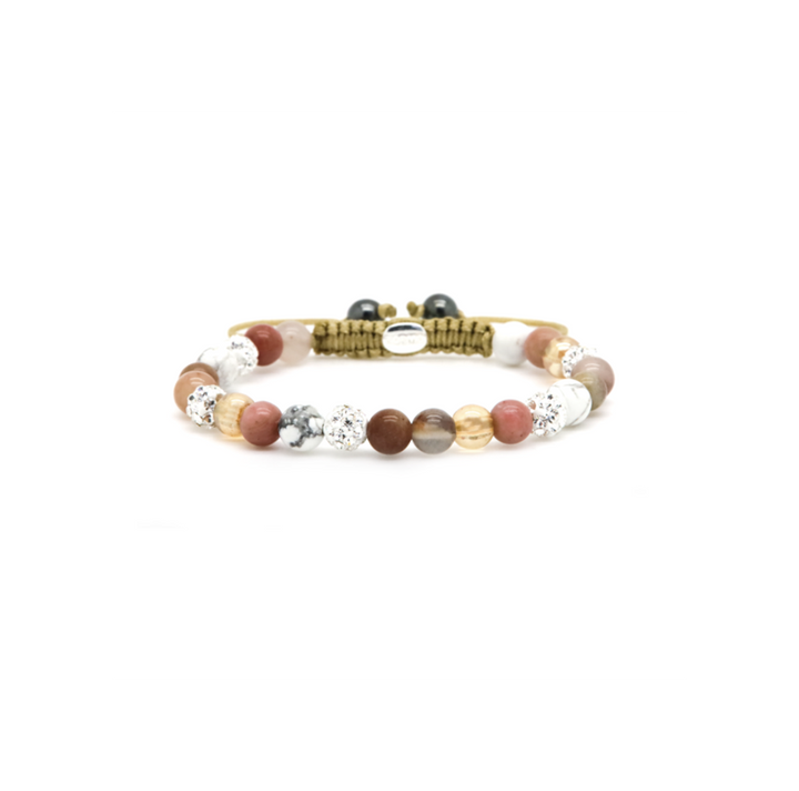 Karma Jewelry 80151 - Kralen Armband Dames - Spiral XS - Meerkleurig - Verstelbaar - 6 MM - 18.5 + 6 CM