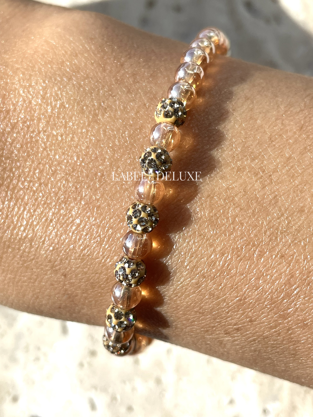 Karma Jewelry bracelet 84059EL - Dames Armband - Spiral Golden Brown - XXS - goud - 18 CM