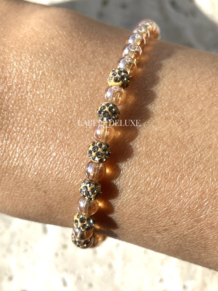 Karma Jewelry bracelet 84059EL - Dames Armband - Spiral Golden Brown - XXS - goud - 18 CM