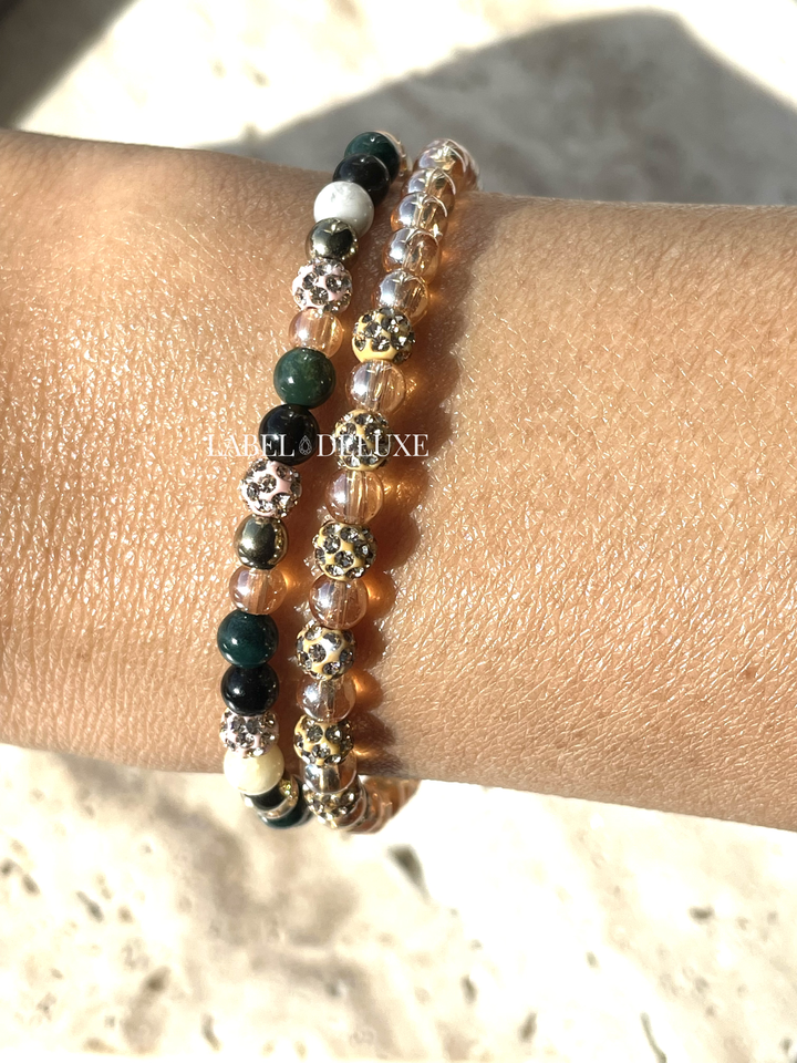Karma Jewelry bracelet 84059EL - Dames Armband - Spiral Golden Brown - XXS - goud - 18 CM