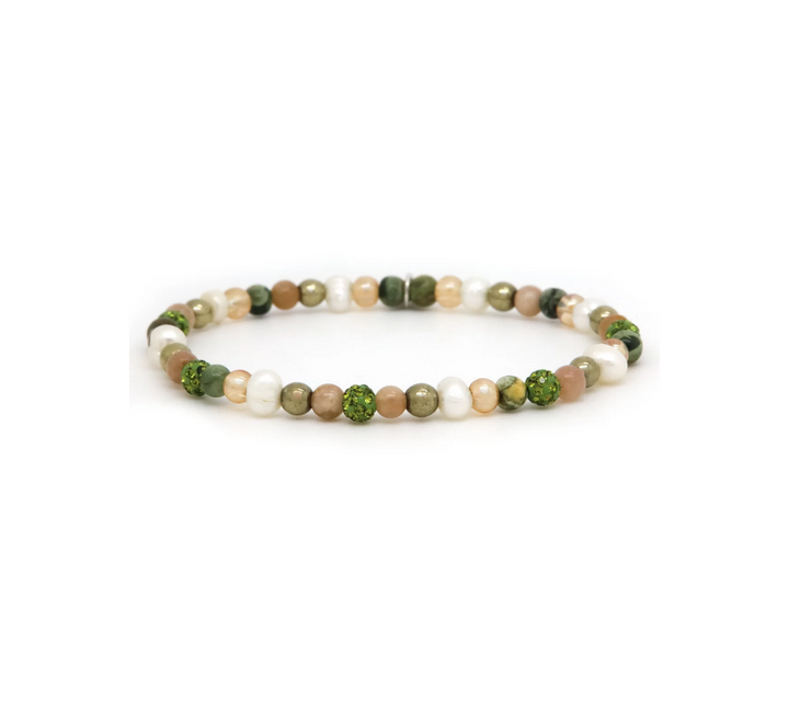 Karma Jewelry bracelet 84636EL - Dames Armband - Spiral Klaire XXS - Groen - 18 CM