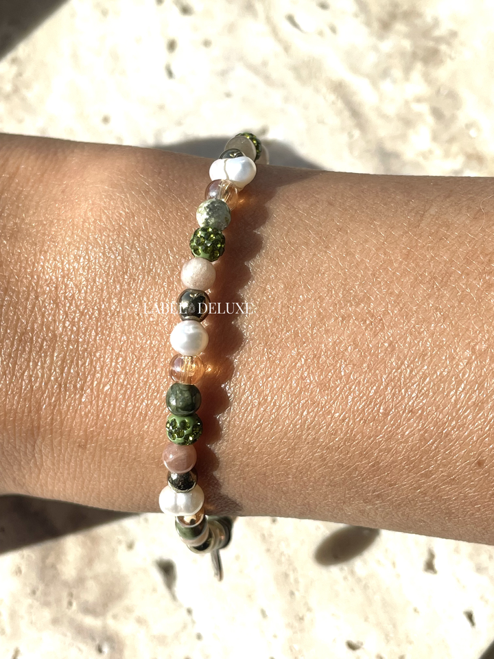 Karma Jewelry bracelet 84636EL - Dames Armband - Spiral Klaire XXS - Groen - 18 CM