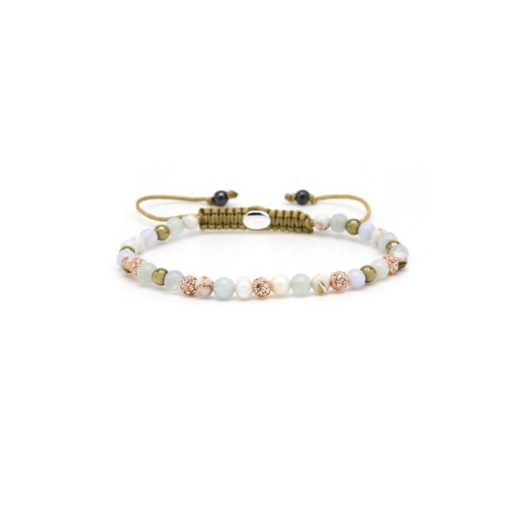 Karma Jewelry 84701 - Dames Armband - Bracelet Spiral Bente - Rosé Crystal / White Gold - XXS