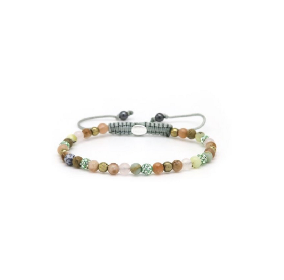 Karma Jewelry 84710 - Dames Armband - Bracelet Spiral Coco - Groen Crystal / Goud - XXS - 4 MM