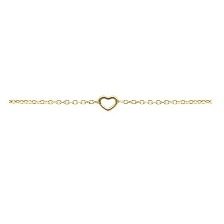 Karma Jewelry 94130 - Bracelet Mom open heart- Sterling Zilveren Damesarmband - 14K Gouden Plating - Goud kleurig - 16 + 3 CM
