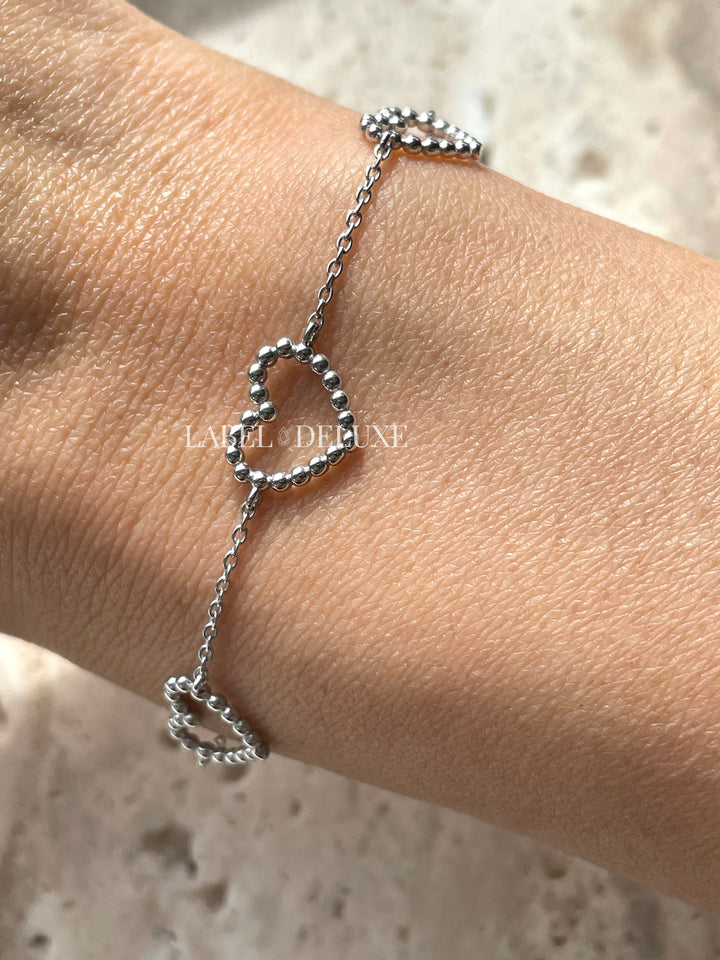 Karma Jewelry 94151S Bracelet Open Heart - Sterling zilveren Damesarmband - 16 + 3 CM