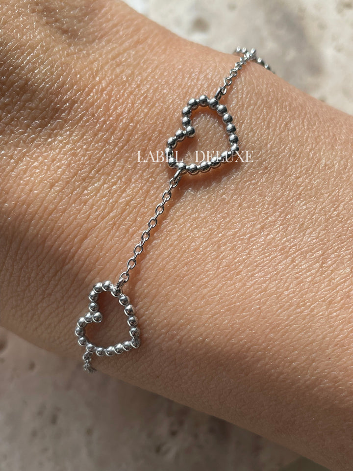 Karma Jewelry 94151S Bracelet Open Heart - Sterling zilveren Damesarmband - 16 + 3 CM