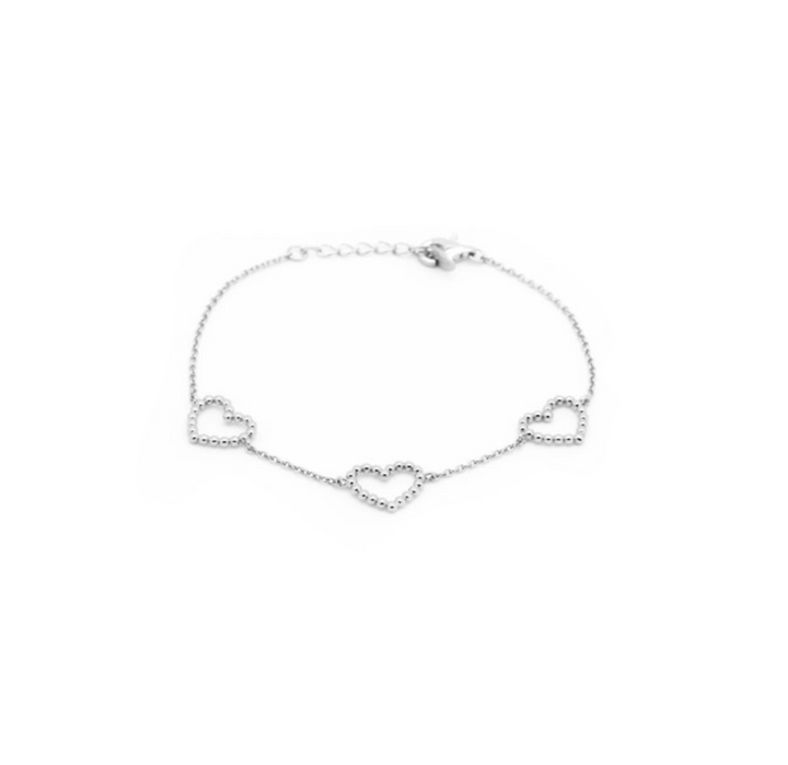 Karma Jewelry 94151S Bracelet Open Heart - Sterling zilveren Damesarmband - 16 + 3 CM