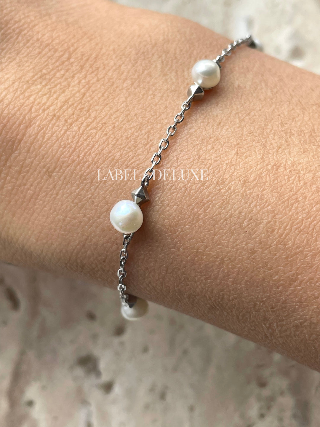 Karma Jewelry 94164S Bracelet Leni Pearls - Sterling Zilveren Damesarmband - 16 + 3 CM