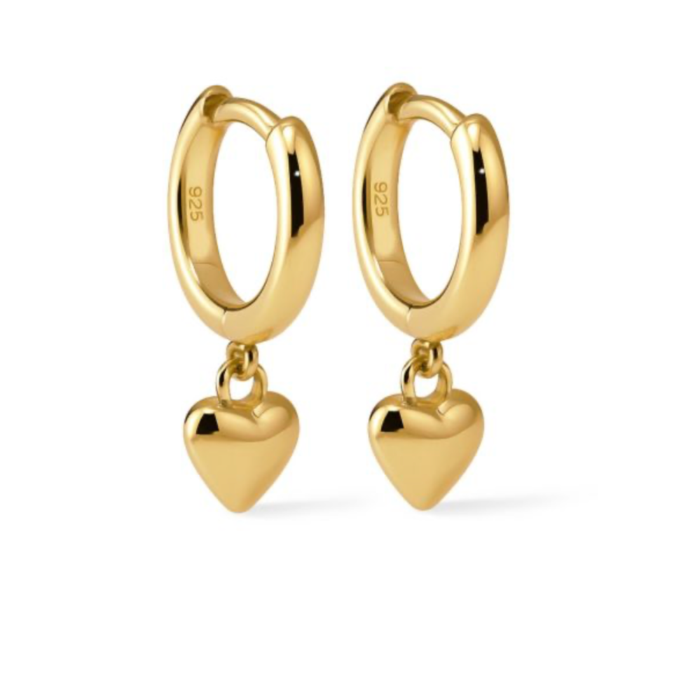 Karma Jewelry oorbellen A179GP - JOLLY Heart - Goud - 2 cm x 5 mm