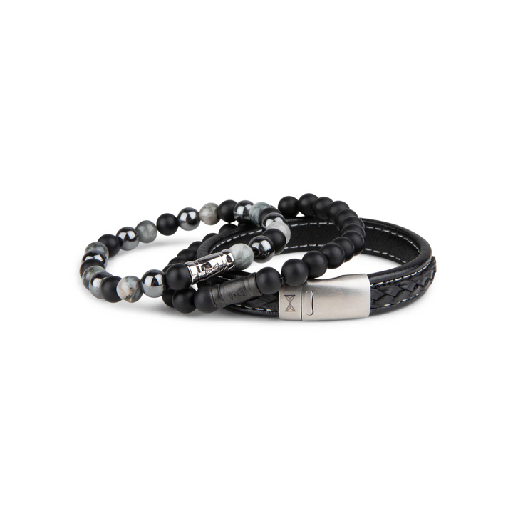 Aze Jewels AZ-BS002-A-175 - Heren Armband - Bracelet Black Elk Peak - 8mm - 17,5cm