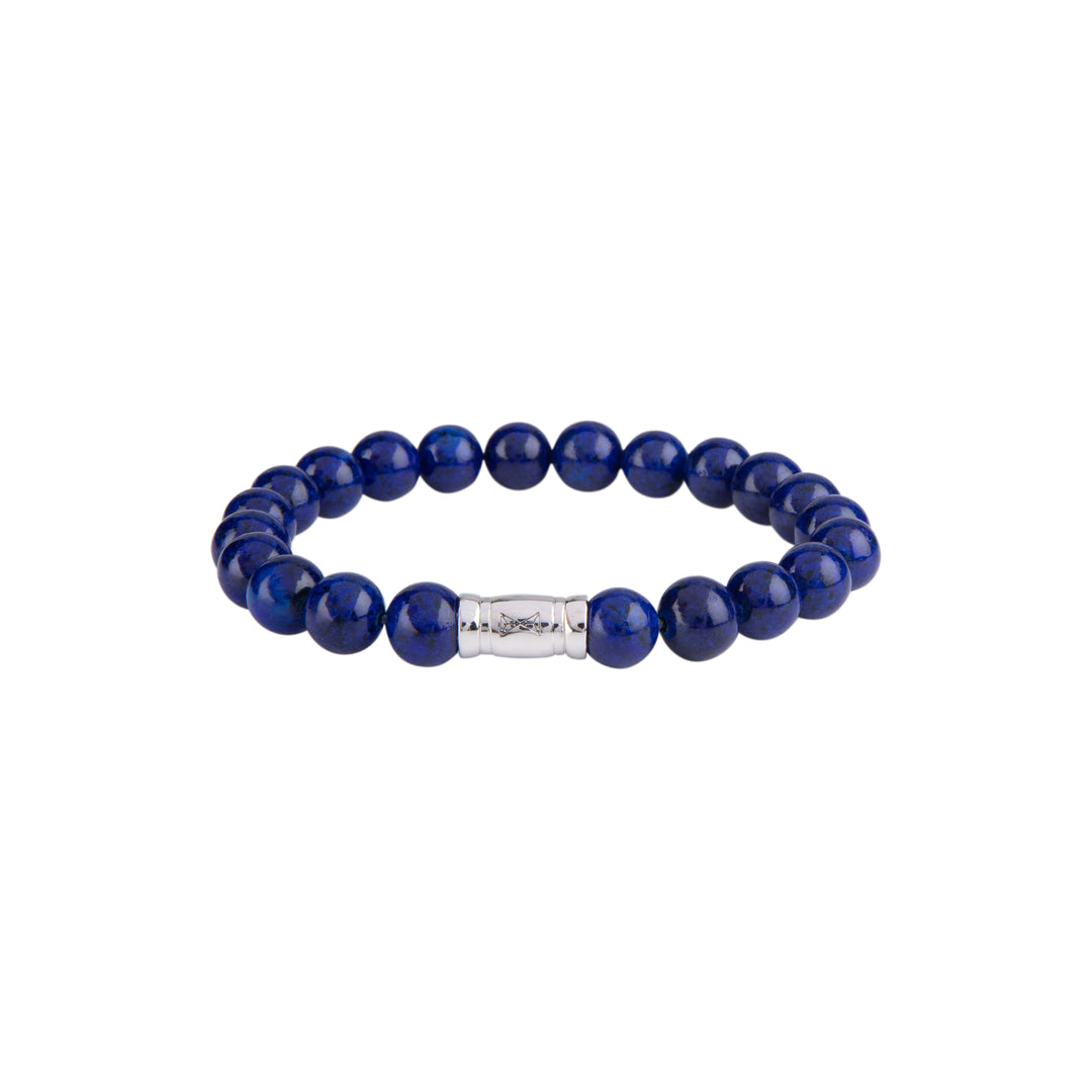 Aze Jewels bracelet AZ-BS005-A-190 - Kralen Armband - Mount Fuji - Blauw - 8mm (19,0cm)