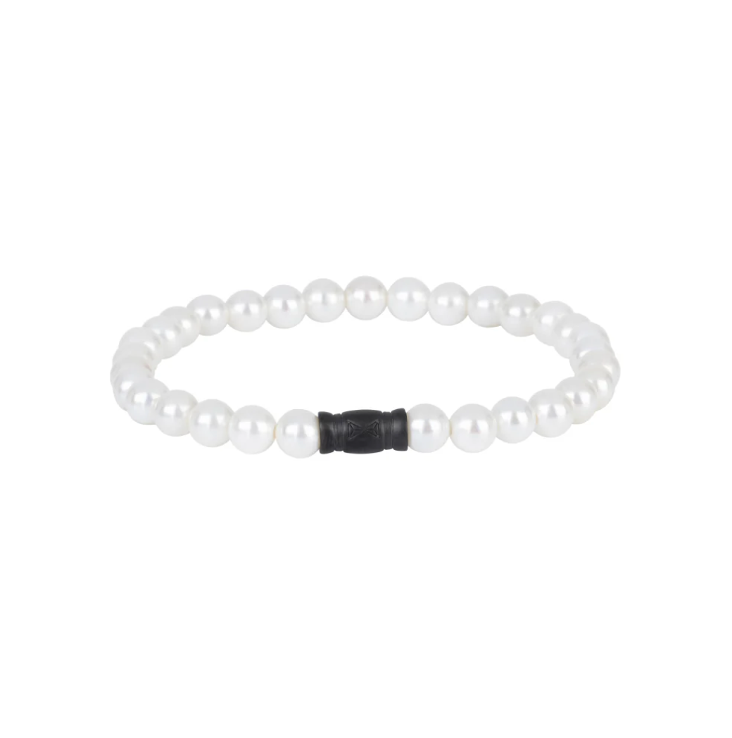 Aze Jewels bracelet AZ-BS610-A-190 - Kralen Armband - Pearl Mountain - Wit - 6mm (19,0cm)