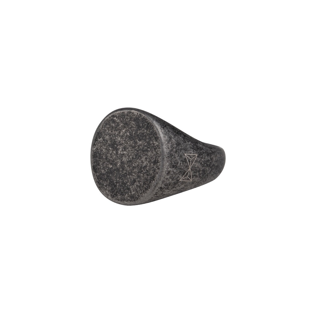 Aze Jewels ring AZ-RG002-C-020 - Heren Ring - Signet Antique - Zilverkleurig - Maat M (20mm)