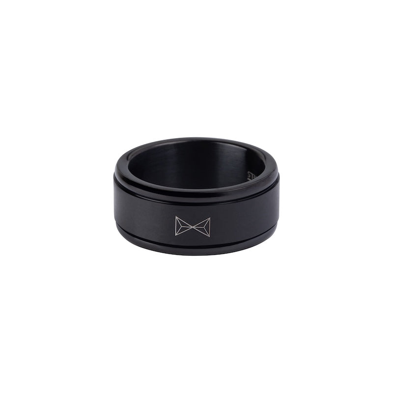 Aze Jewels ring AZ-RG003-B-021 - Heren Ring - Signet Antique - Zwart - Maat L (21mm)