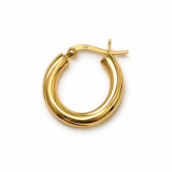 Karma Jewelry Oorbellen KJ201 - Dames Oorbellen - Chunky Hoops Twist - Goud - 2 cm