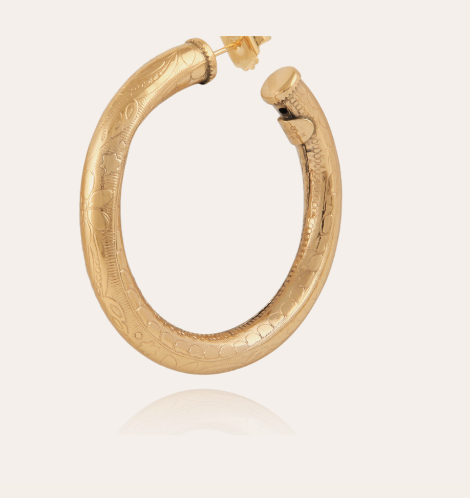 Gas Bijoux Earrings 174548 - Dames Oorbellen - Maoro hoops earrings - Goud - 5,5 cm