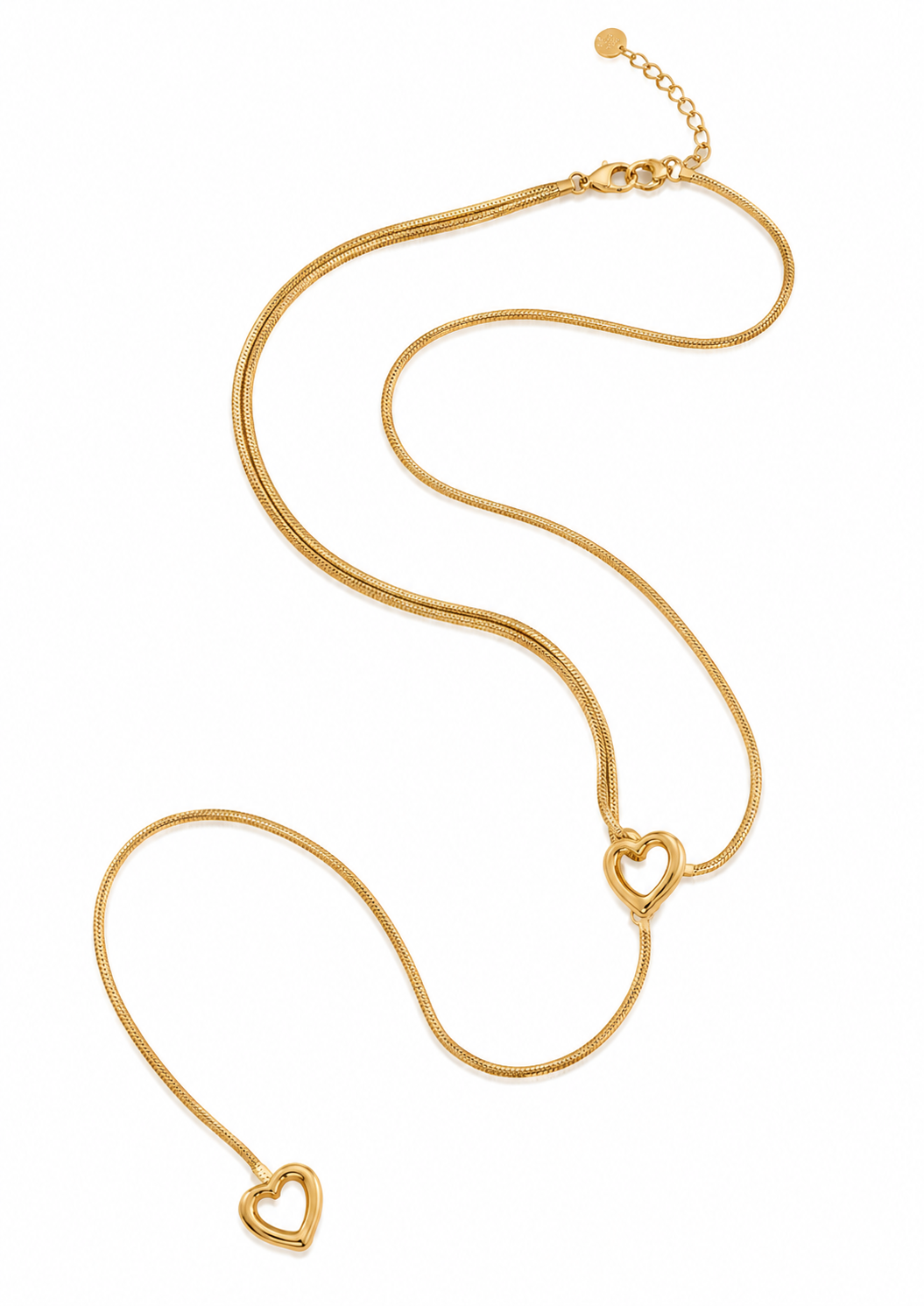 Double Hearts 808997 - Ketting - Goud
