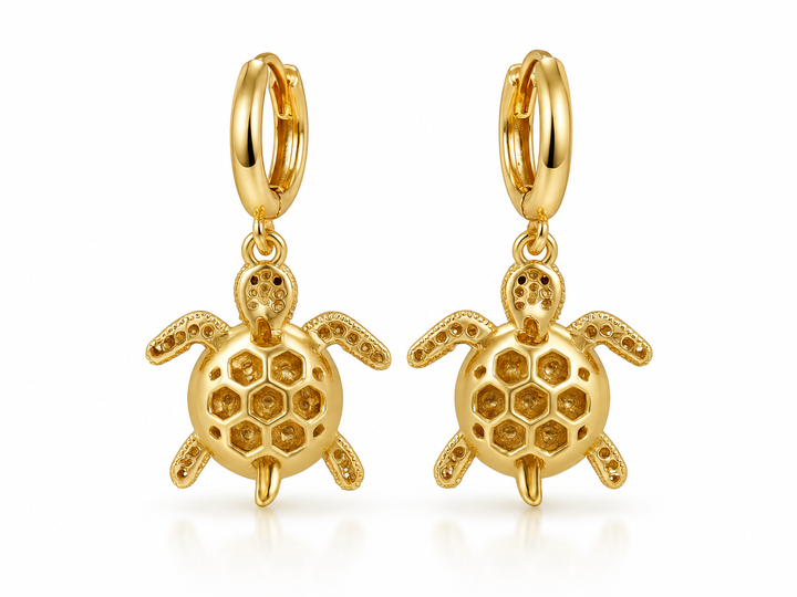 Turtles Zirconia FP LDturtlesZI - Oorbellen - Goud - 3,5 cm