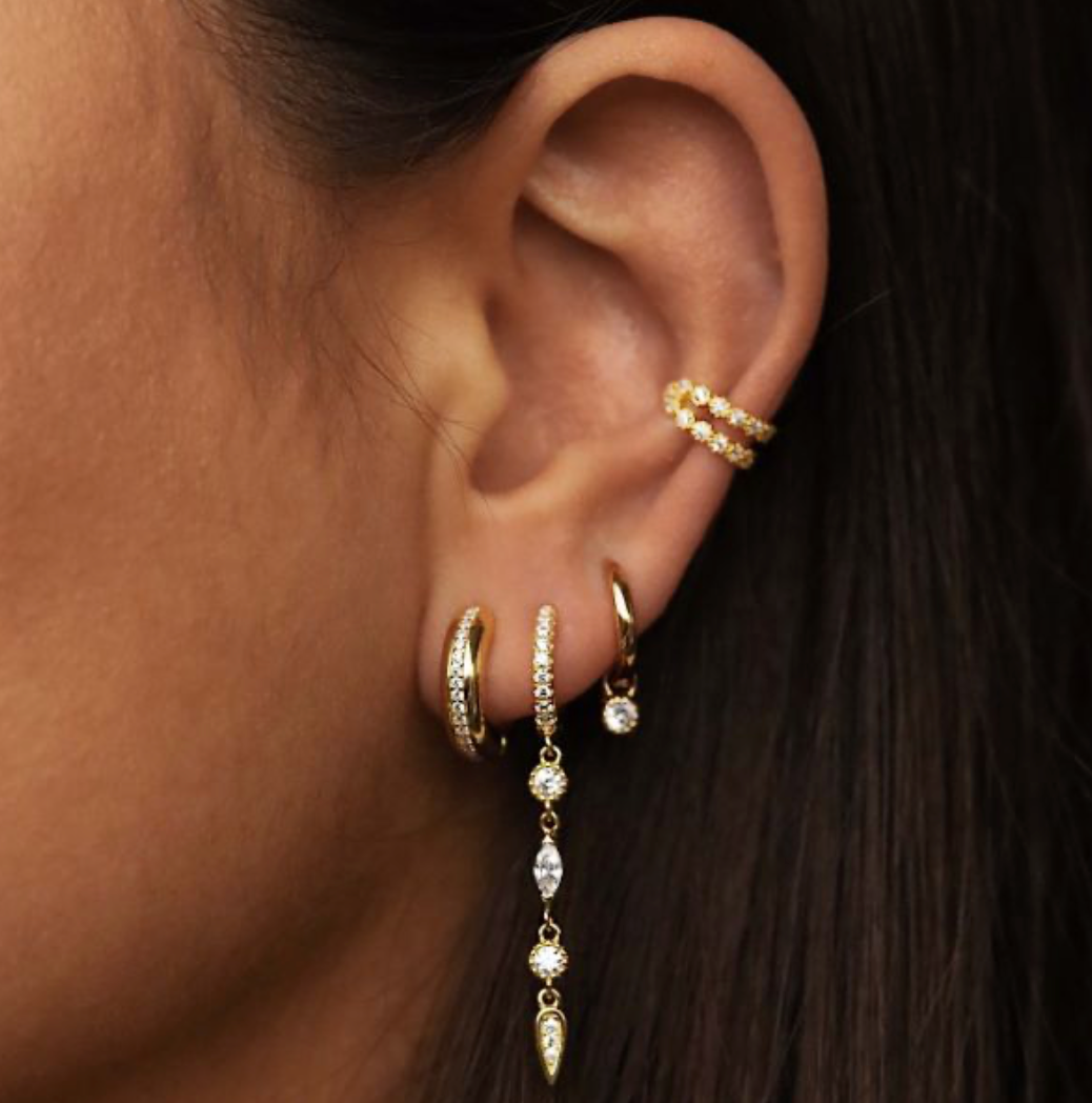 Karma Jewelry earrings H379S - Dames Oorbellen - Hinged Hoops Ellinor - Zilver - 1,3 cm