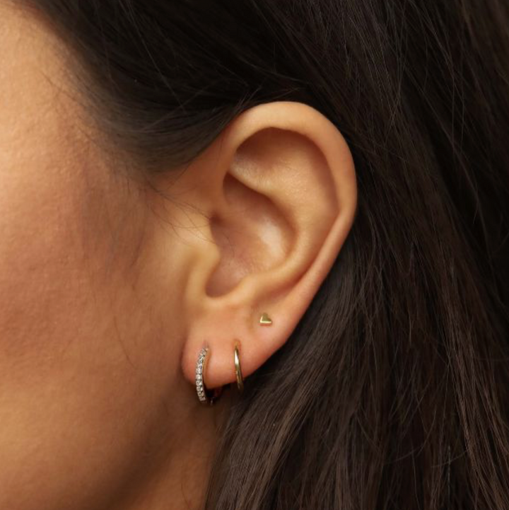 Plain Hinged Hoops Hely H416GP - Dames Oorbellen - Goud