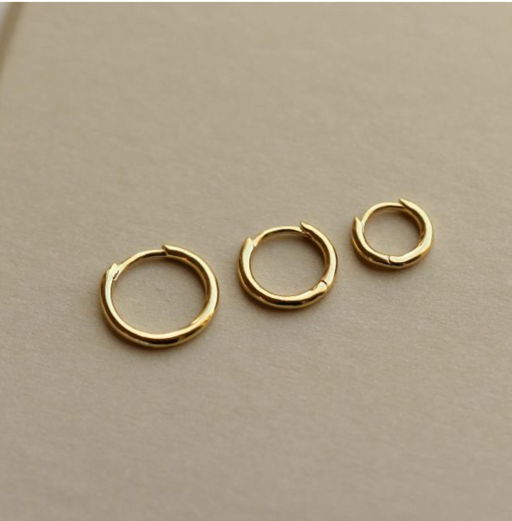Plain Hinged Hoops Hely H416GP - Dames Oorbellen - Goud