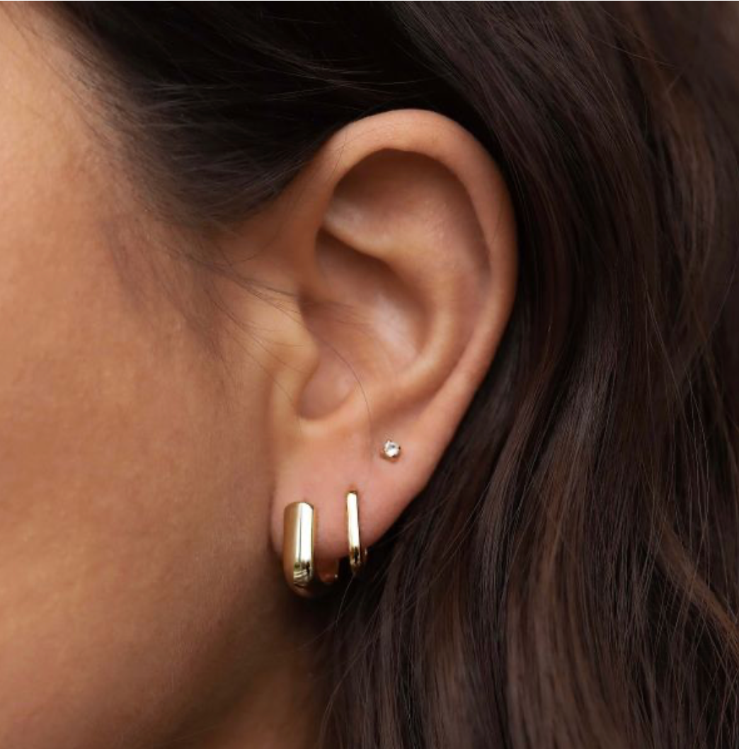 Karma Jewelry earrings H422S - Dames Oorbellen - Hoops Marry - Zilver - 1,0 cm