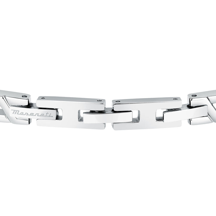 Maserati Iconic JM124AVD39 Heren Armband - Mat Zilverkleurig en Blauw
