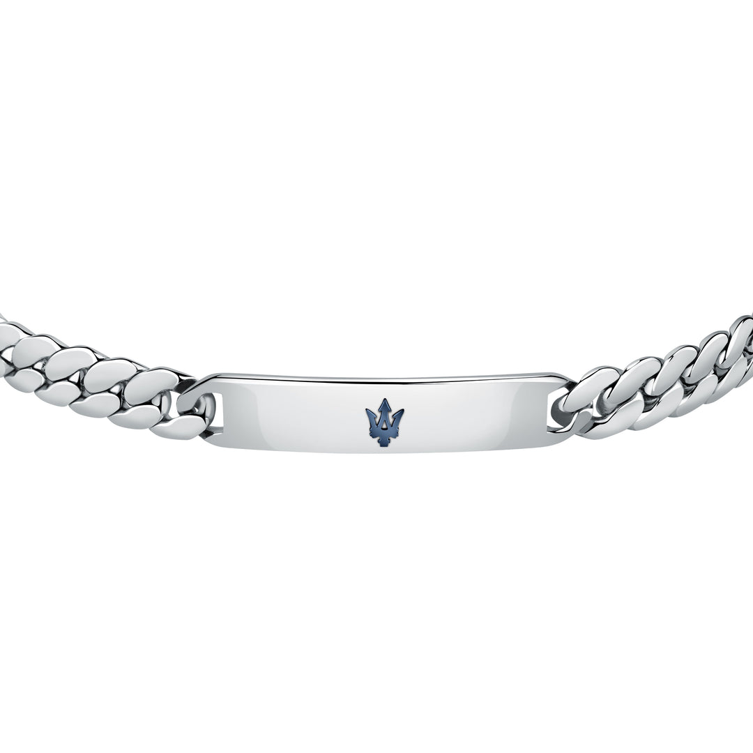 Maserati Iconic JM222AVD05 Heren Armband - Zilverkleurig en Blauw
