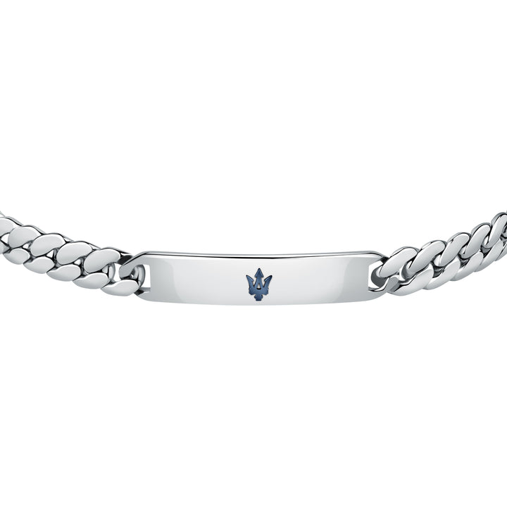 Maserati Iconic JM222AVD05 Heren Armband - Zilverkleurig en Blauw