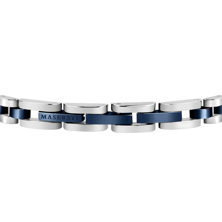 Maserati bracelet JM320AST10 - heren armband - chain SS Dark Blue - Rosegoud - 21 cm