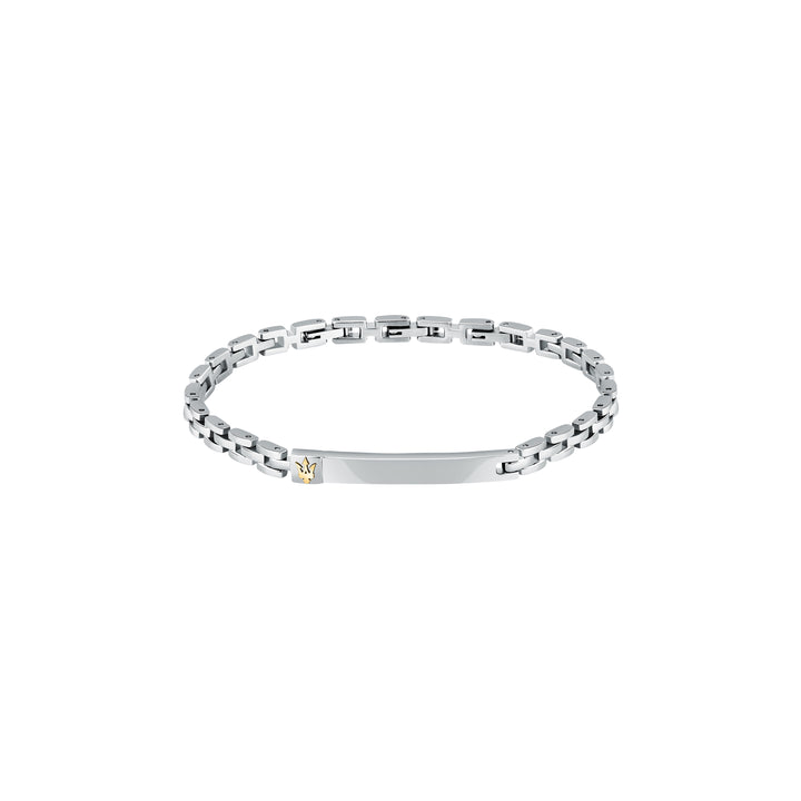 Maserati Iconic JM324AVD55 - Heren Armband - Roestvrijstaal - Zilverkleurig Goudkleurig - 21.5 cm