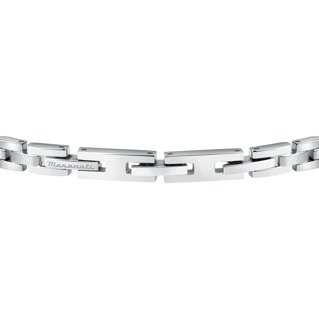 Maserati Iconic JM324AVD55 - Heren Armband - Roestvrijstaal - Zilverkleurig Goudkleurig - 21.5 cm