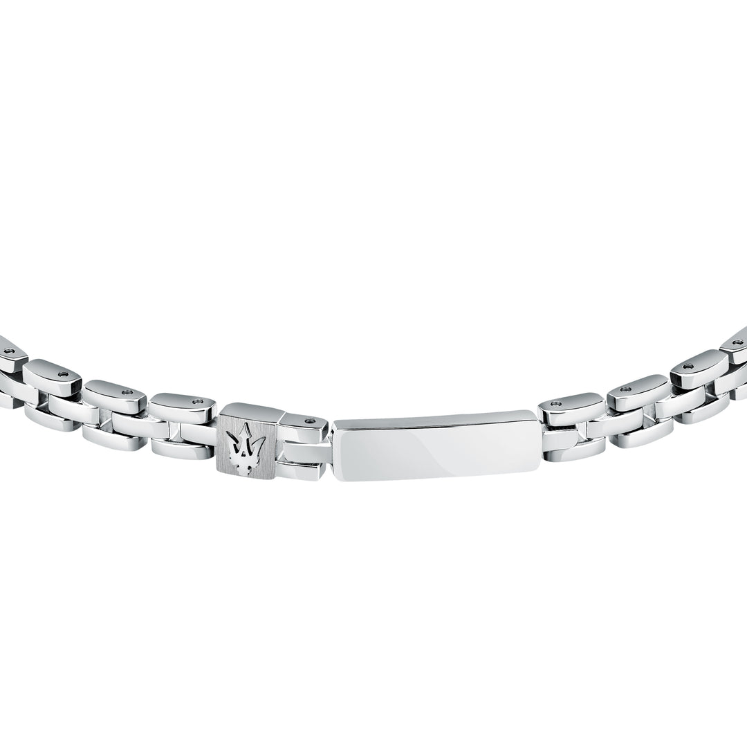 Maserati Iconic JM324AVD57 - Heren Armband - Roestvrijstaal - Zilverkleurig - 21.5 cm